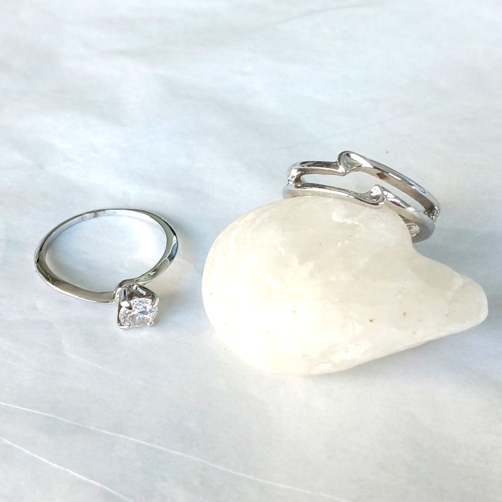 Wedding Ring Solitaire With Ring Jacket 5.25 - image 3